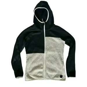 Bula Mens Black Gray Raglan Sleeve Color Block Full Zip Up Hoodie Size XL